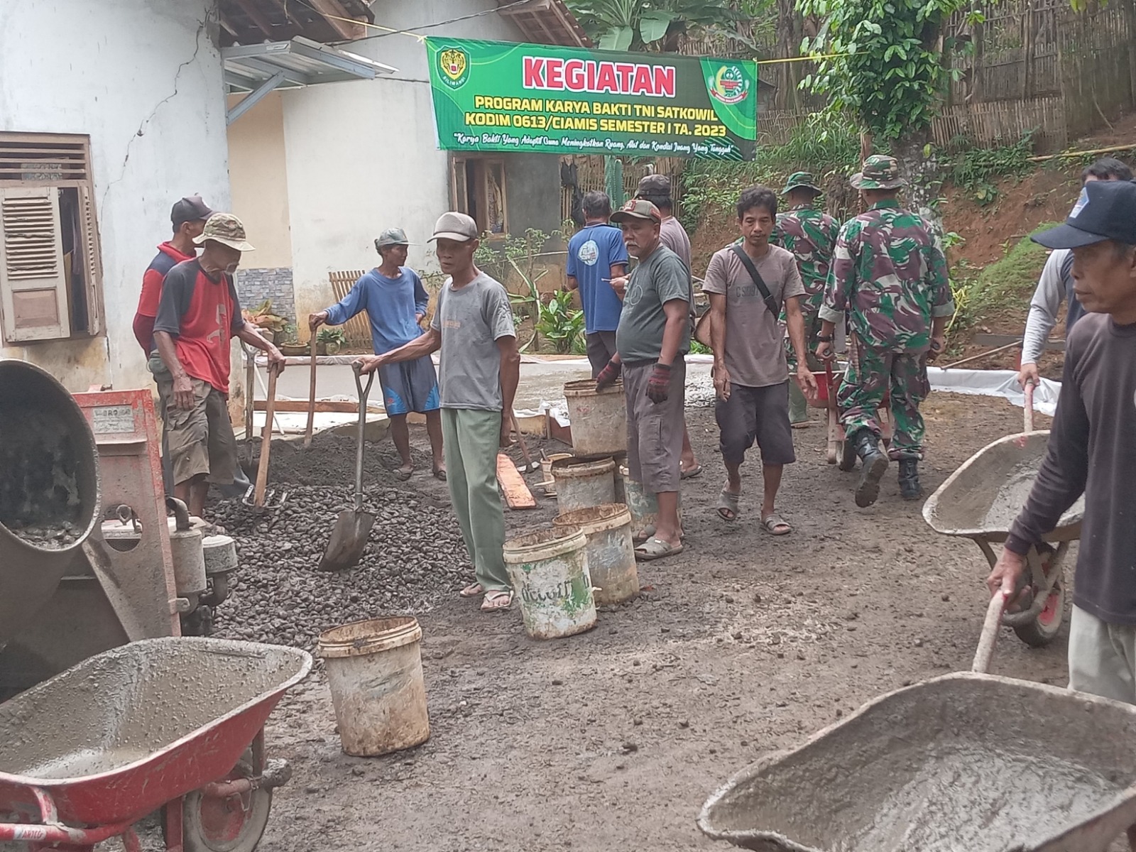 Kodim 0613 Ciamis Gelar Karya Bakti TNI Satkowil Semester I TA 2023