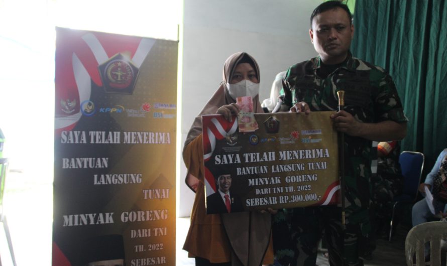 Kodim 0613 Ciamis Gelar  Launching Penyaluran Program BLT Minyak Goreng di Kabupaten Pangandaran