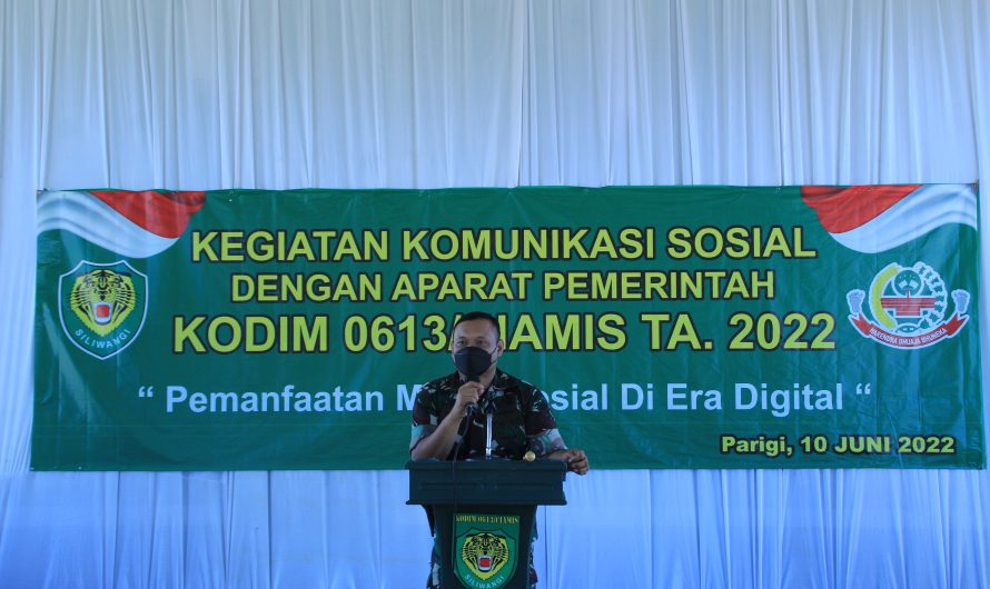 Kodim Ciamis Gelar Komsos dengan Aparat Pemerintahan Ta. 2022