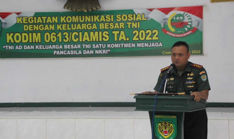 Melalui Komsos, Dandim Ciamis berharap KBT menjadi motivator dan inspirator yang memberikan Dampak Positif di dalam kehidupan bermasyarakat