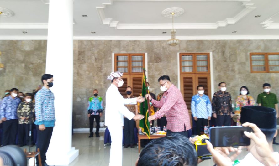 Dandim Ciamis Hadiri Acara  ” Ngarak Pataka ” , Sambut Hari Jadi Ciamis.