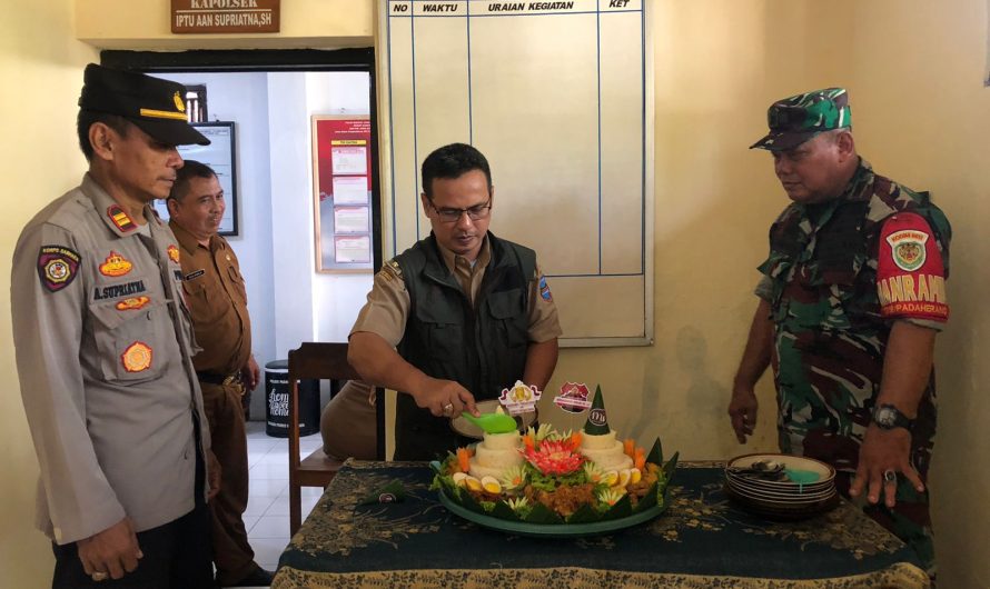 Danramil bersama Forkopimcam Padaherang,beri Ucapan Hut Bhayangkara ke-76