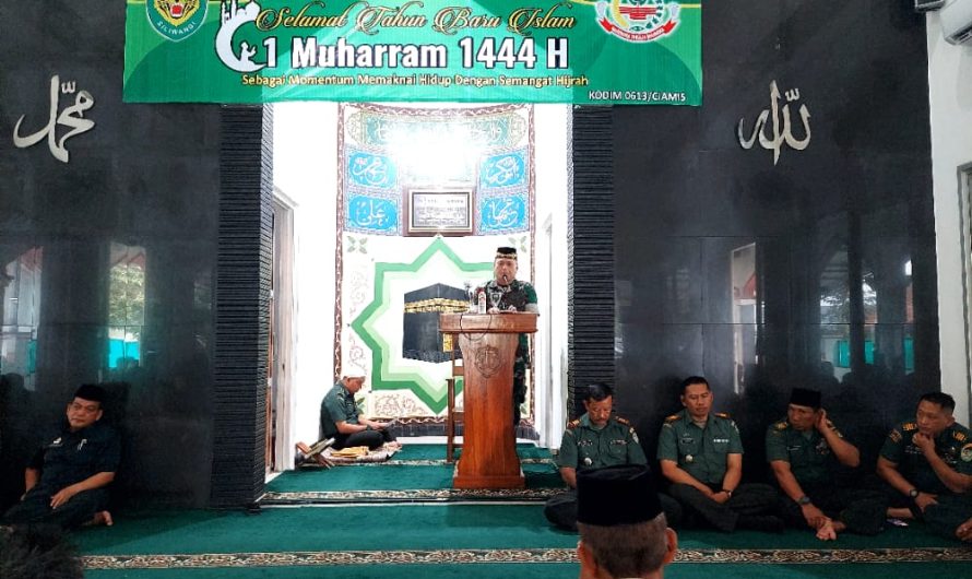 Kodim Ciamis  Gelar Tausyiah Agama dan Doa Bersama Peringati tahun Baru Islam 1 Muharam 1444 Hiriyah.