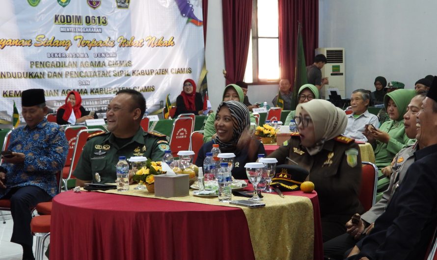 Kodim Ciamis Bersama Pengadilan Agama Ciamis Gelar Pelayanan Sidang terpadu Itsbat Nikah