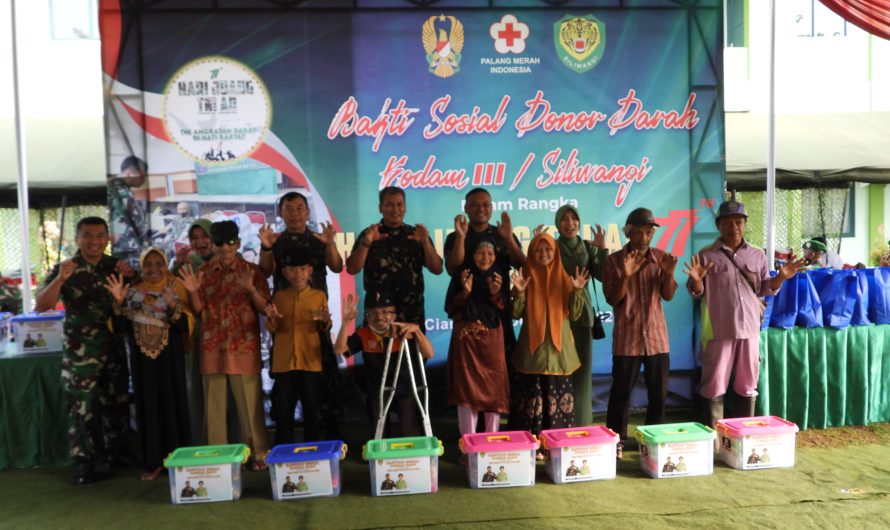 Momen peringatan Hari Juang TNI Angkatan Darat ke 77, Kodim 0613/Ciamis Korem 062/Tarumanagara Kodam III/Siliwangi