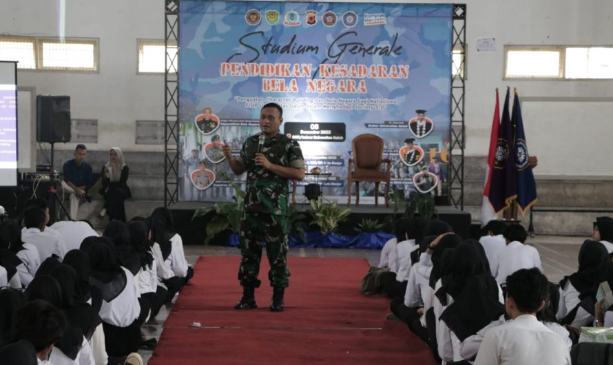 Dandim Ciamis jadi Narasumber Pendidikan bela Negara bagi Mahasiswa Unigal