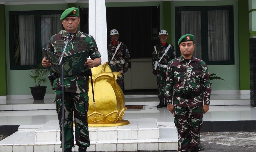 Dandim Ciamis Pimpin Upacara Bendera Pertama Awal Tahun 2023