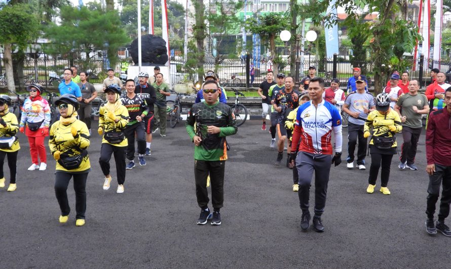 Kodim 0613 Ciamis bersama Forkopimda Banjar, Gelar Senam Kesegaran Jasmani 88