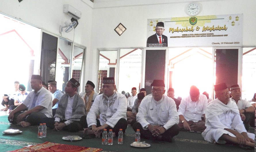 Kodim Ciamis Gelar Istighotsah Kubro dalam Rangka Isra Miâ€™raj Nabi Muhammad SAW TH 2023 Secara Vicon Bersama KASAD Jendral TNI Dr. Dudung Abdurachman