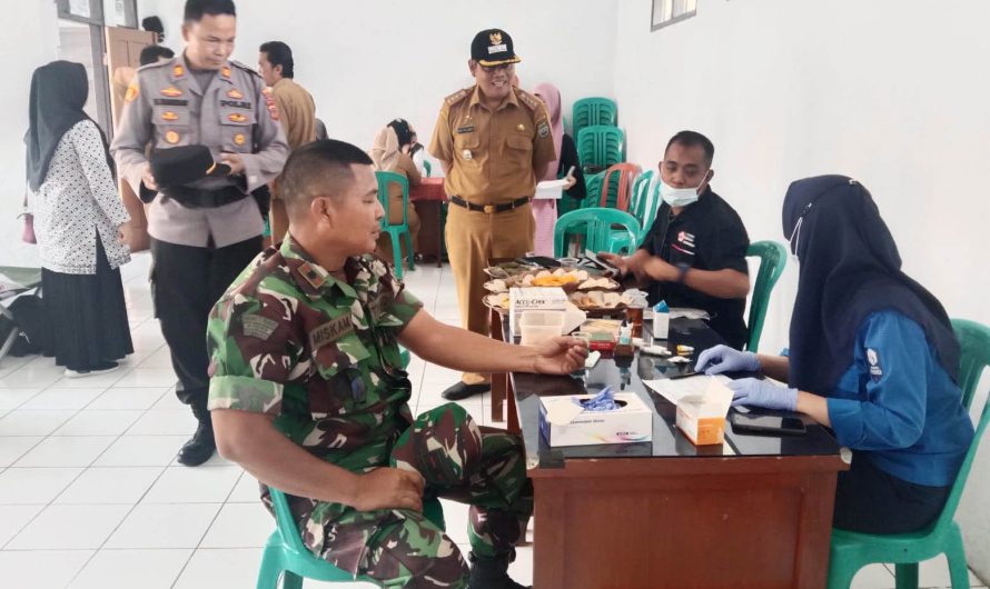 Danramil 1305/Cihaurbeuti Kodim 0613/Ciamis, ikut berpartisipasi kegiatan Bakti Sosial Donor Darah