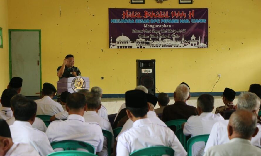 Pererat Silaturahmi, Dandim Ciamis Hadiri  Halal Bihalal yang di Gelar DPC PEPABRI