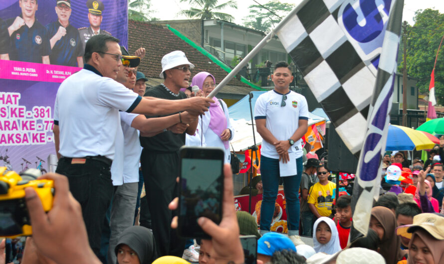 Dandim 0613 Ciamis Bersama Bupati Ciamis Lepas Jalan santai dalam rangka Hari Jadi Kab.Ciamis ke 381