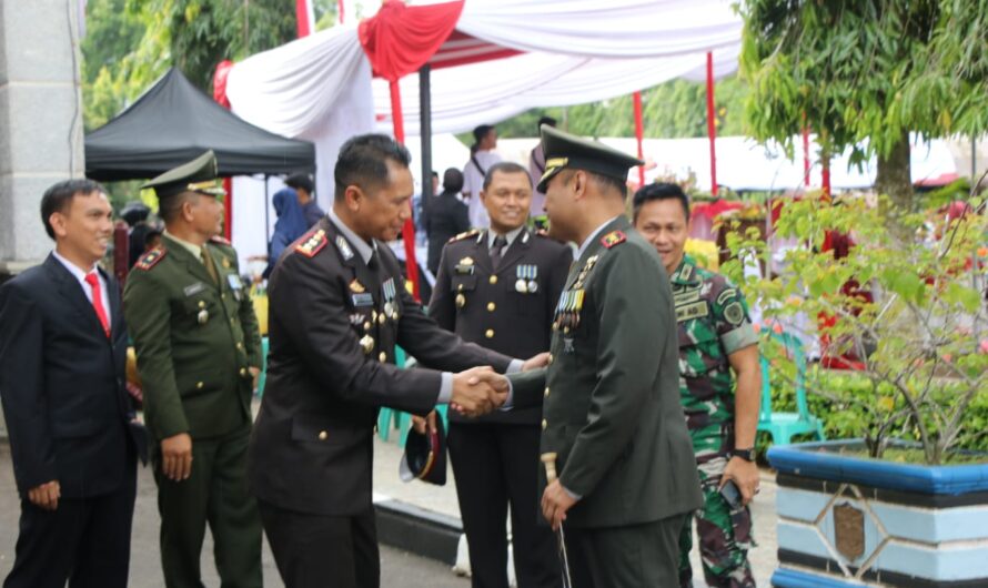 Dandim 0613 Ciamis Hadiri Rangkaian Upacara Hut bhayangkara Ke 77 di Kota Banjar