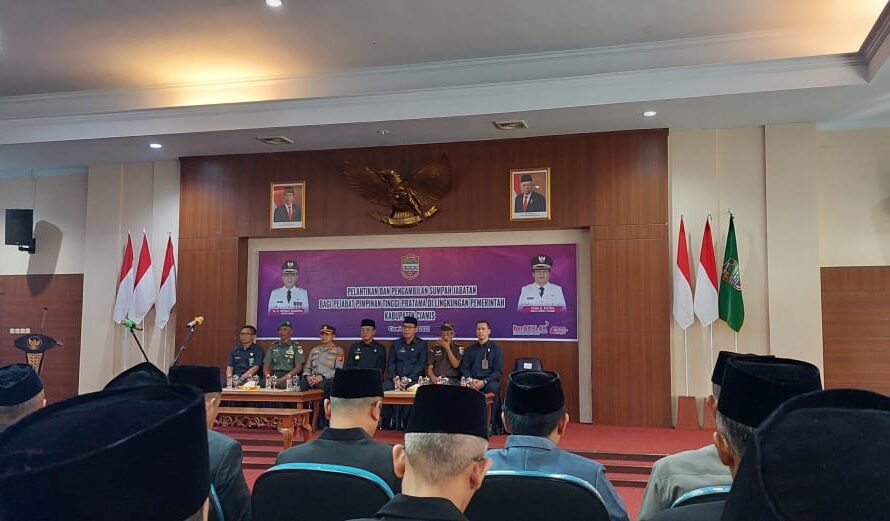 Danramil 1308/Cipaku Mewakili Dandim 0613/Ciamis,hadiri Pelantikan dan Pengambilan Sumpah Jabatan Pimpinan Tinggi Pratama Kabupaten Ciamis Tahun 2023