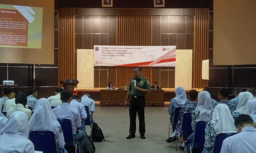 100 Paskibraka dan Paskibra di Kota Banjar, Terima Materi tentang Aktualitasi Pancasila dari Dandim Ciamis