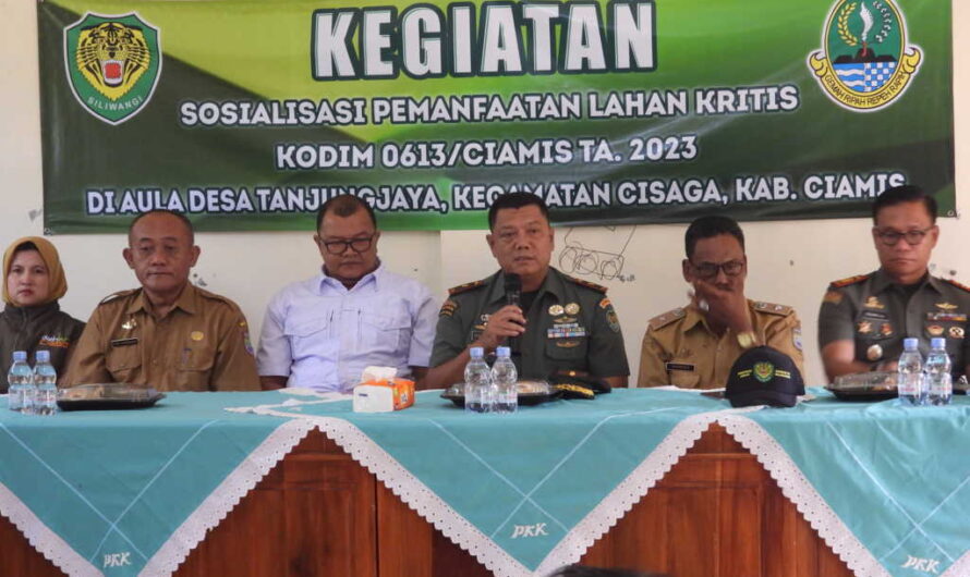 Kodim 0613/Ciamis Sosialisasi ke Warga Terkait Pemanfaatan Lahan Kritis