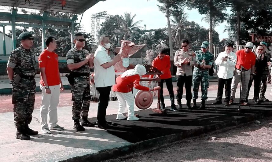 Bersama Forkopimda Kota Banjar,Dandim Ciamis Hadiri Launching Pembagian Bendera Merah Putih Th 2023