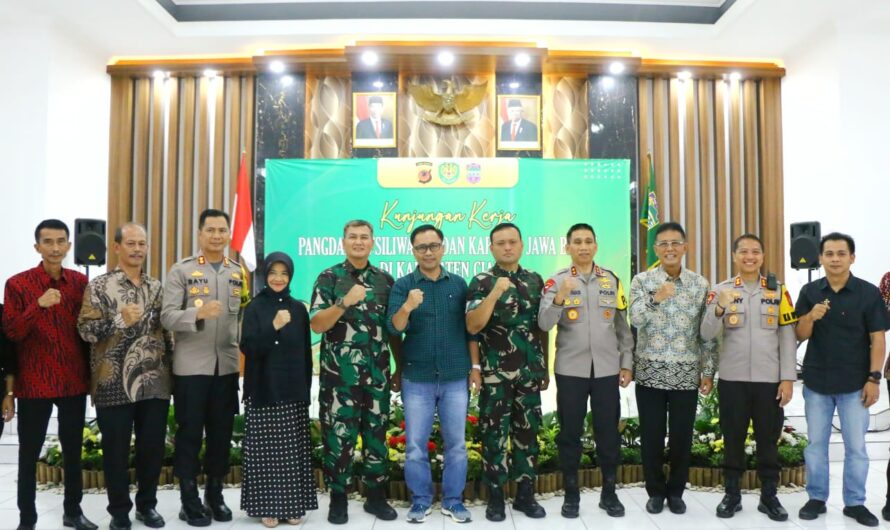 Di Saksikan Pangdam III/Siliwangi dan Kapolda Jabar, Dandim Ciamis Tandatangani Nota Kesepakatan antara Kodim 0613/Ciamis, Polres Ciamis, Pemkab Ciamis, Polres Banjar dan Pemkot Banjar