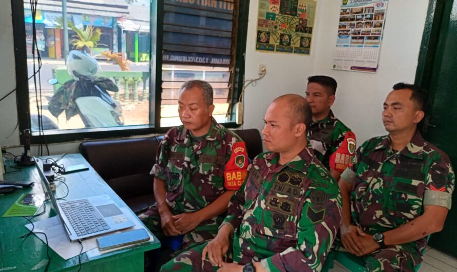 Kodim 0613/Ciamis Mengikuti Daring Literasi Digital Sektor Pemerintahan Kepada Prajurit TNI Tahun 2023
