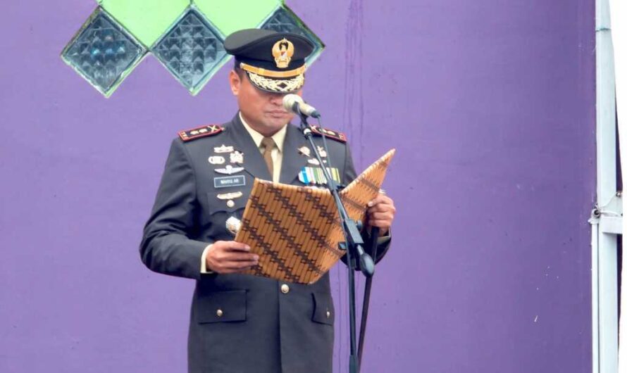 Dandim Bacakan Teks Pancasila Pada Upacara HUT Ke-78 RI di Lapangan Lokasana Ciamis
