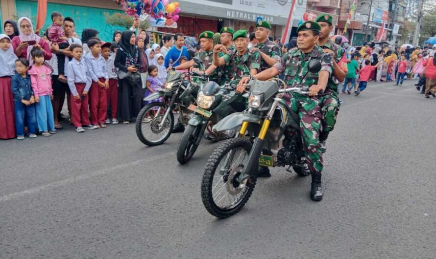 Wujud partisipasi Â Kodim 0613/Ciamis dalam merayakan momen peringatan HUT RI ke 78 di kota Banjar
