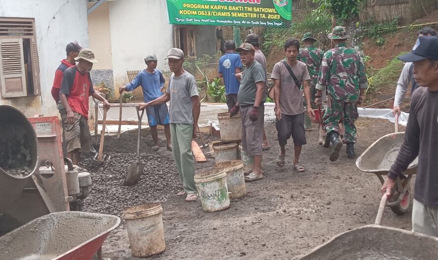 Kodim 0613/Ciamis Gelar Karya Bakti TNI Satkowil Semester I TA.2023