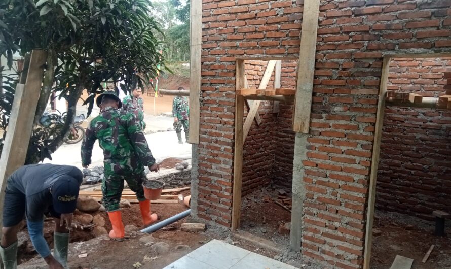 Progres Pembangunan MCK Umum Oleh Satgas TMMD Ke 118 di Tambaksari Hampir selesai