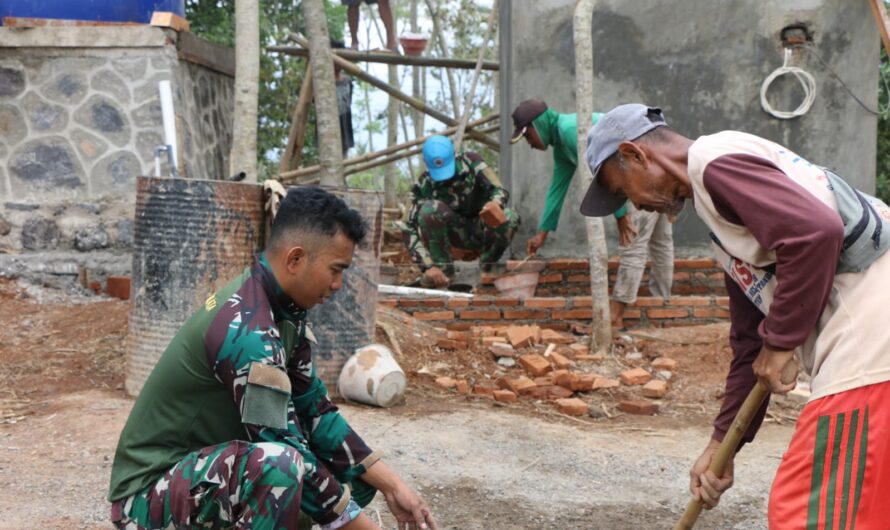 Pembuatan Rumah Panel Sumur Bor TMMD 118 segera rampung