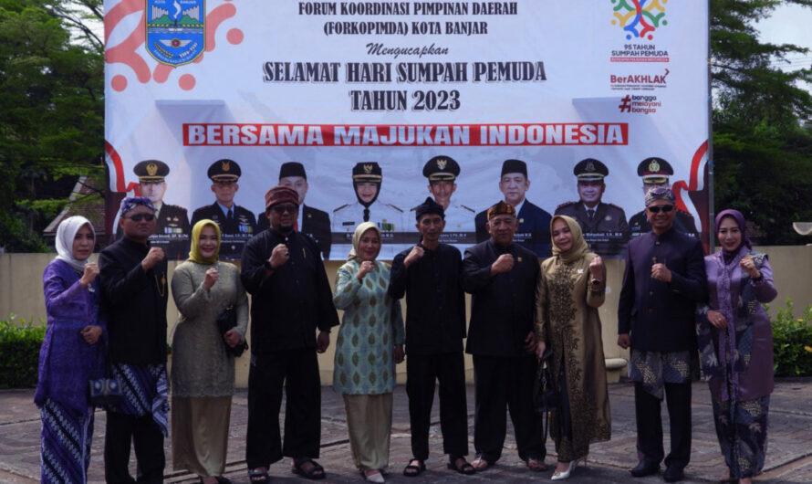 Dandim Ciamis Hadiri Upacara Hari Sumpah Pemuda Ke-95 Tingkat kota Banjar