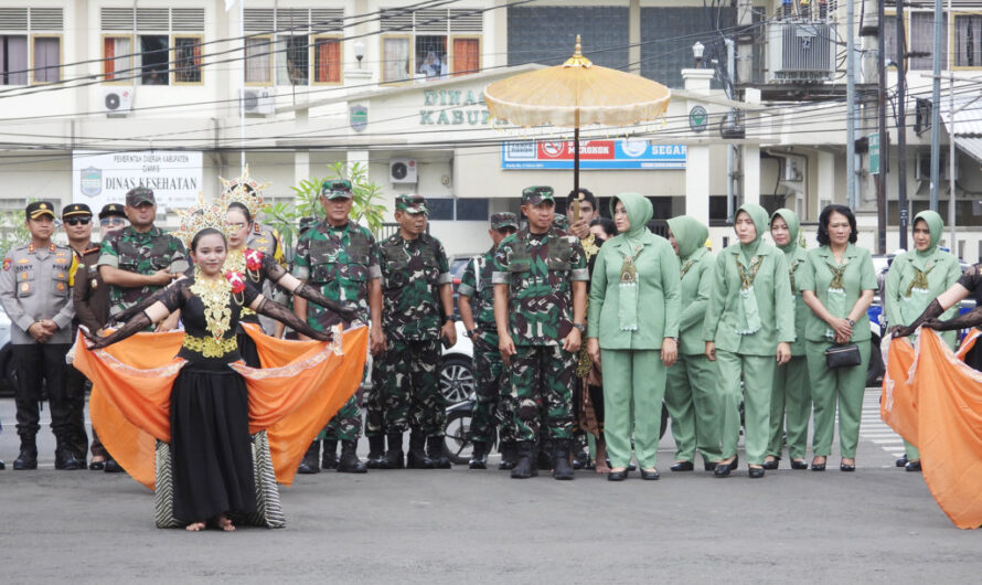 Kodim 0613/Ciamis terima kunker KSAD Jenderal TNI Agus Subiyanto. sekaligus menghadiri deklarasi damai Pemilu 2024 tingkat Provinsi Jabar