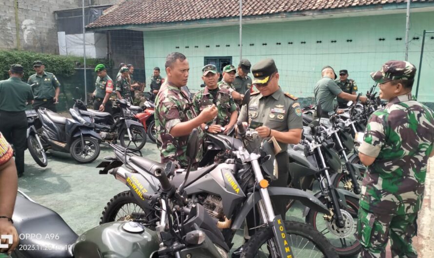 Danramil 1307/Kawali Cek Kendaraan Dinas Babinsa