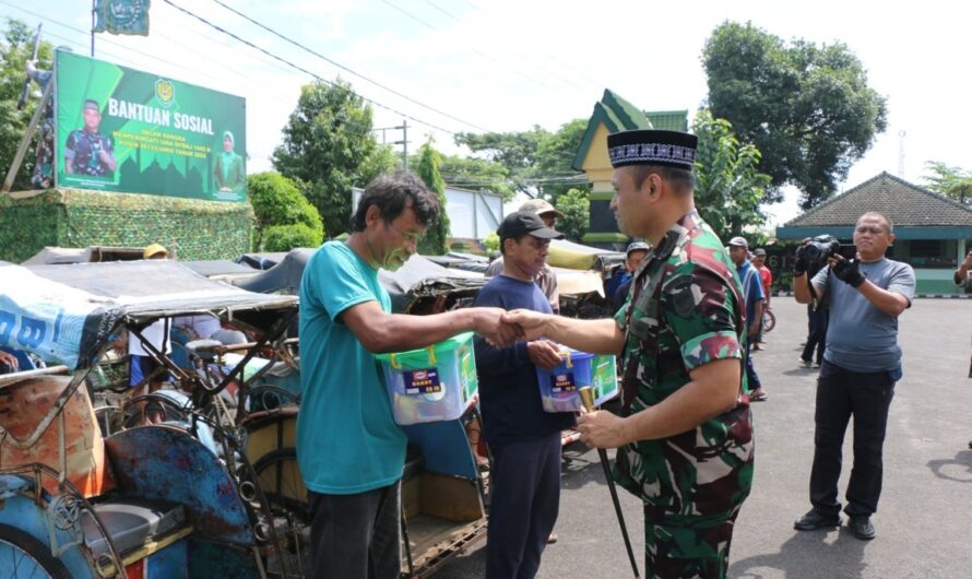 Kodim 0613/Ciamis Gelar Aksi Â Kemanusiaan dengan Membagikan Ratusan Paket Sembako