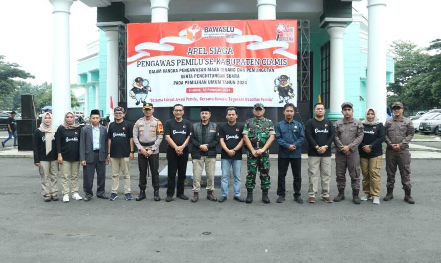 Dandim 0613/Ciamis Hadiri Apel Siaga Pengawasan Pemilu Serentak Tahun 2024