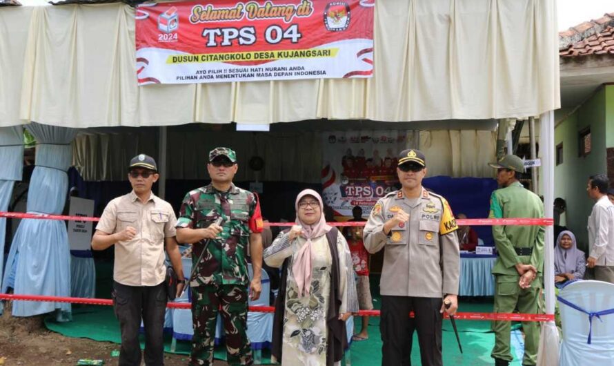 Dandim 0613/Ciamis bersama Forkopimda Keliling Pantau Pilpres Serentak, Pastikan Berjalan Tertib dan Aman