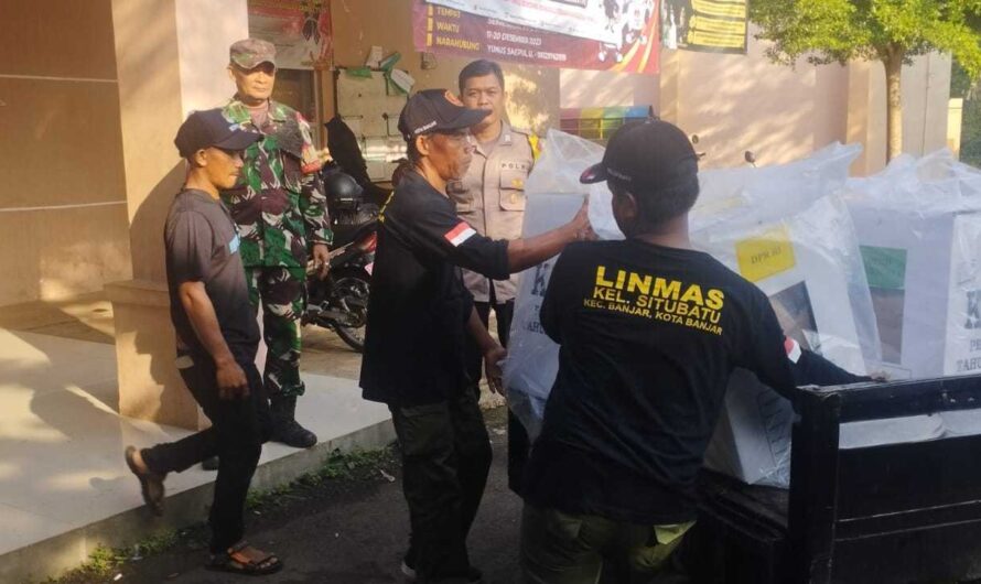 Pasca Hitung Suara, TNI-POLRI di Ciamis dan Banjar Kawal  Ketat Kotak Suara  Pemilu dari PPS KE PPK