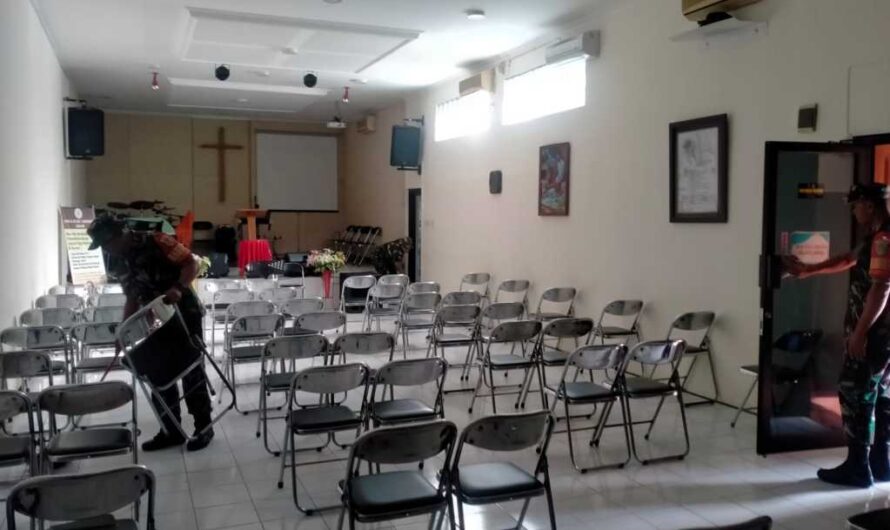 Koramil 1313/Banjar, Melaksanakan Kegiatan Sabtu Kasih Pembersihan Gereja
