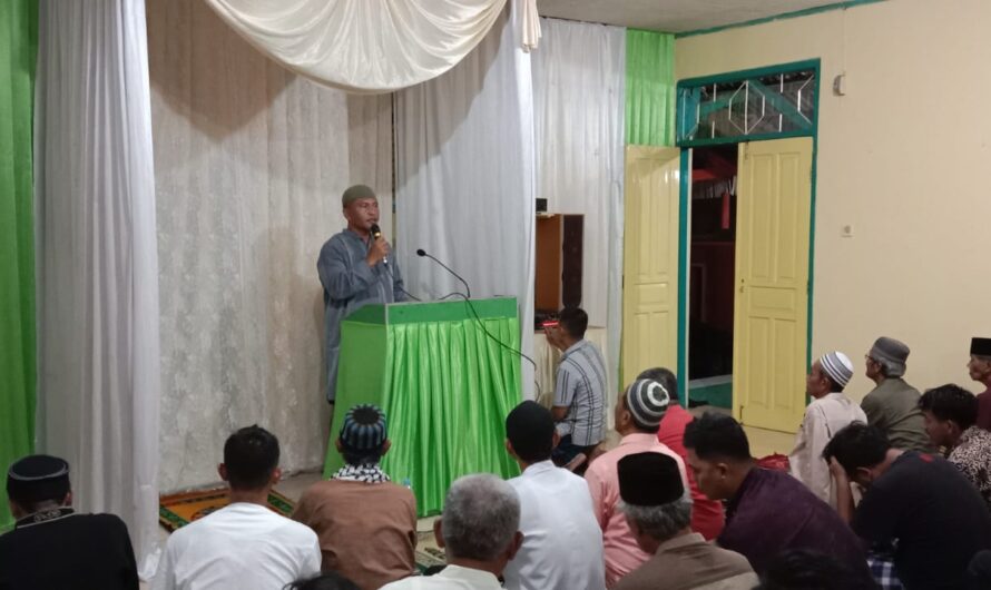 Danpos Ramil 1313/Banjar Memimpin Sholat Taraweh dan Memberikan Kultum Menyentuh Hati