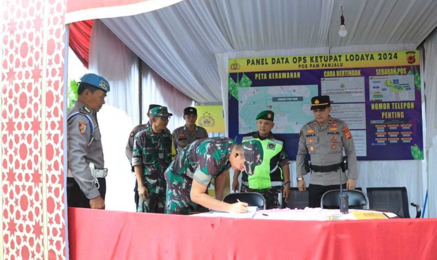 Dandim Cek Pos Pengamanan Idul Fitri 2024