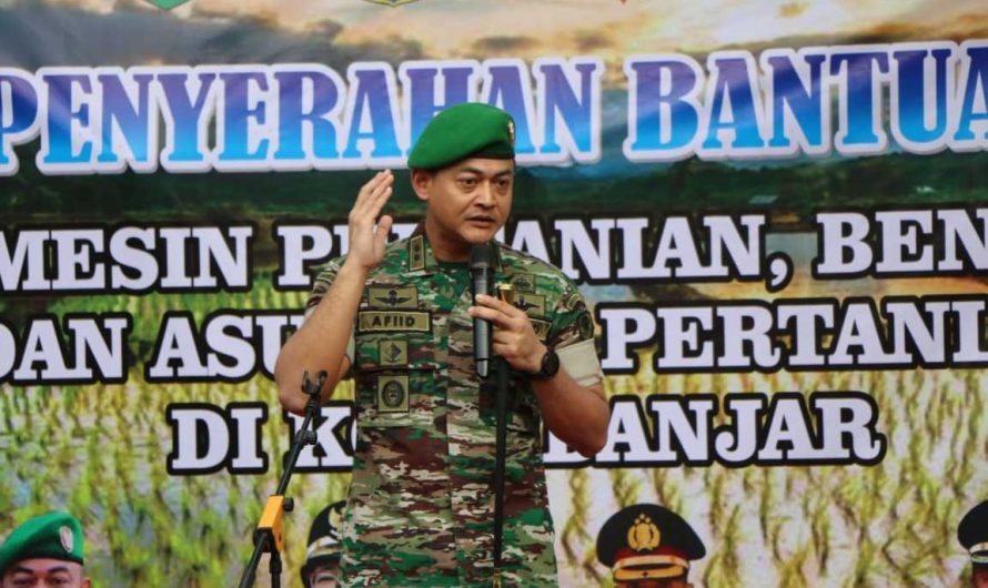 Dandim 0613/Ciamis Hadiri Penyerahan Bantuan Alsintan Ke Poktan diKota Banjar