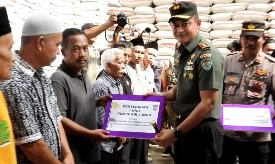 Dandim 0613/Ciamis Serahkan Mesin Pompa Air Secara Simbolis untuk Petani