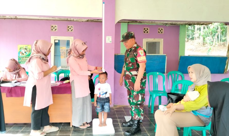 Wujudkan Balita Sehat, Babinsa Dampingi Pelaksanaan Posyandu Di Desa Binaan