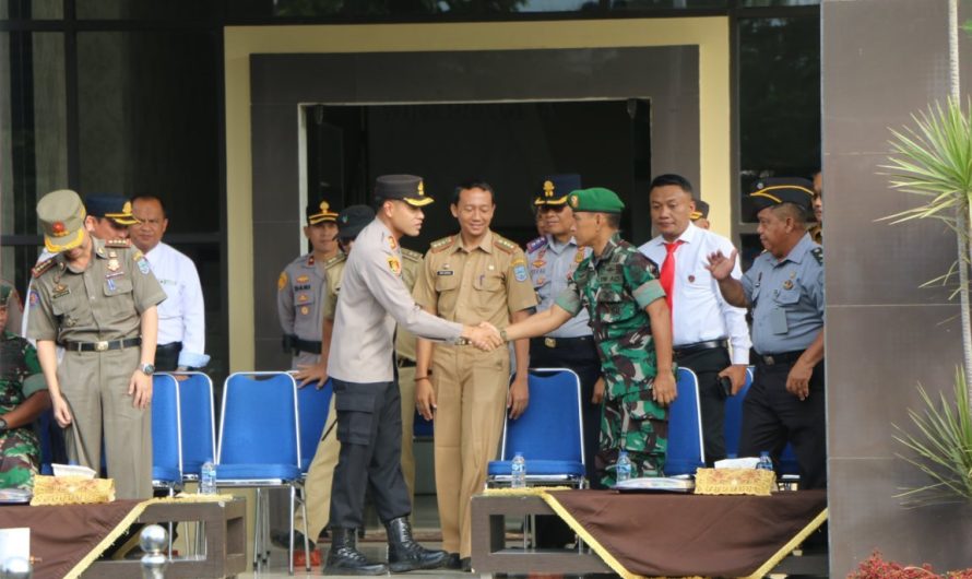 Mayor Inf Dedi Irianto Mewakili Dandim 0613/Ciamis, hadiri Apel Gelar Kesiapan Pemungutan Suara Pilkada serentak 2024