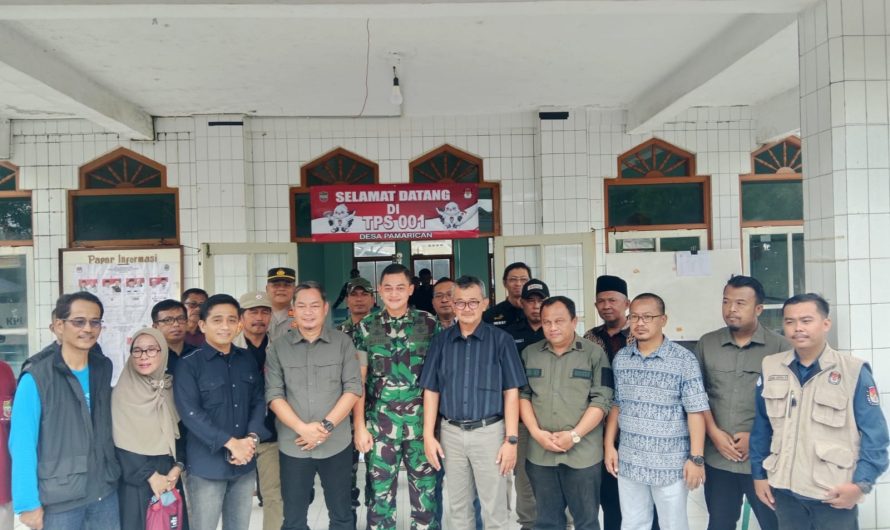 Dandim 0613/Ciamis Bersama Forkopimda Tinjau Pelaksanaan Pilkada Di tiga Kecamatan