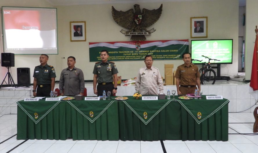 Kodim 0613/Ciamis Gelar Rapat Anggota Tahunan (RAT) Koperasi Kartika Galuh Ciamis Tahun 2024
