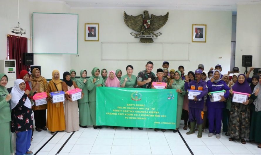 HUT PERSIT KE-79, PERSIT KCK CABANG XXIV KODIM 0613 GELAR BAKSOS