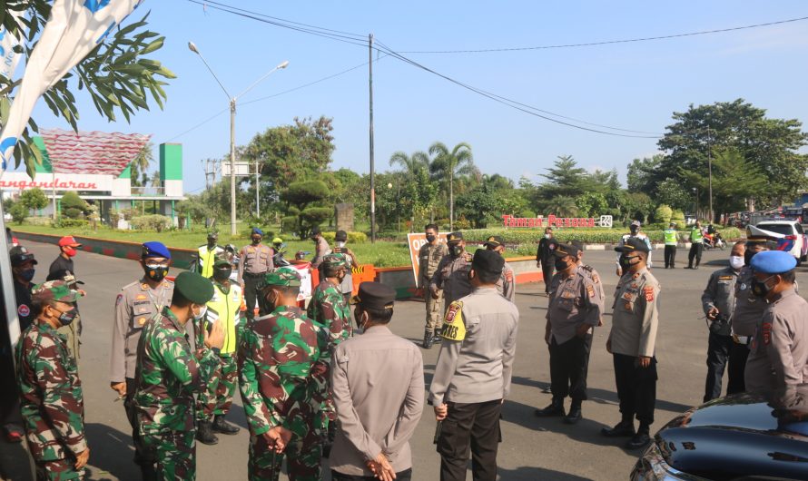 Dandim 0613 dampingi Danrem 062/Tn Laksanakan Pengecekan PPKM Darurat Kab. Pangandaran