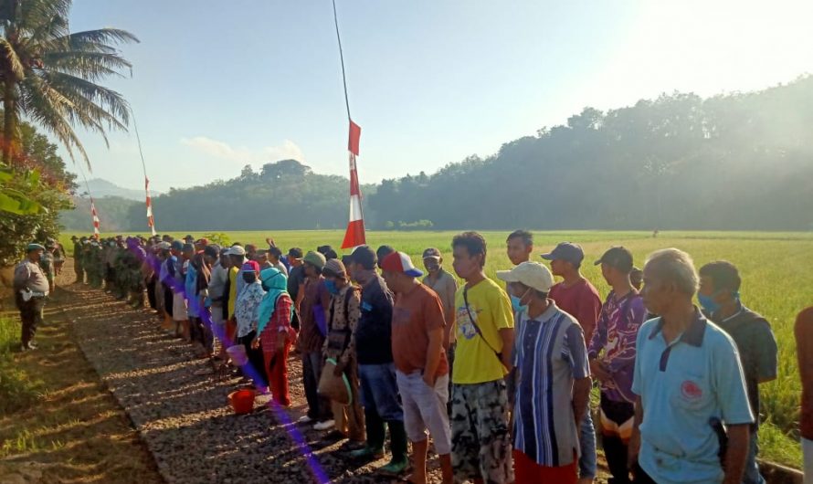 Bakar Semangat Satgas TMMD dengan Do’a bersama saat apel pagi