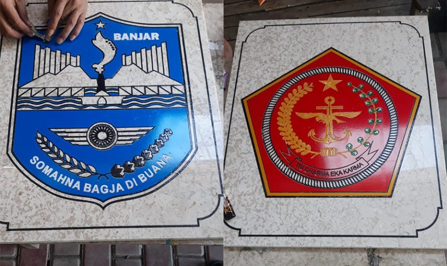 Logo Mabes TNI dan Kota Banjar siap dipasang Di Tugu Prasasti TMMD