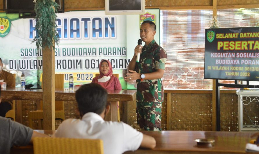 Sosialisasi Budidaya Porang di Wilayah Kodim 0613 Kabupaten Ciamis Demi Menjaga Stabilitas Ekonomi Petani.