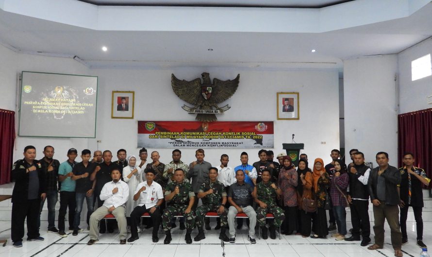 Cegah Konflik Sosial, Staf Intelijen Angkatan Darat ( SINTELAD) Lakukan Pembinaan Komunikasi terhadap Komponen Bangsa di Wilayah teritorial Kodim 0613 Ciamis